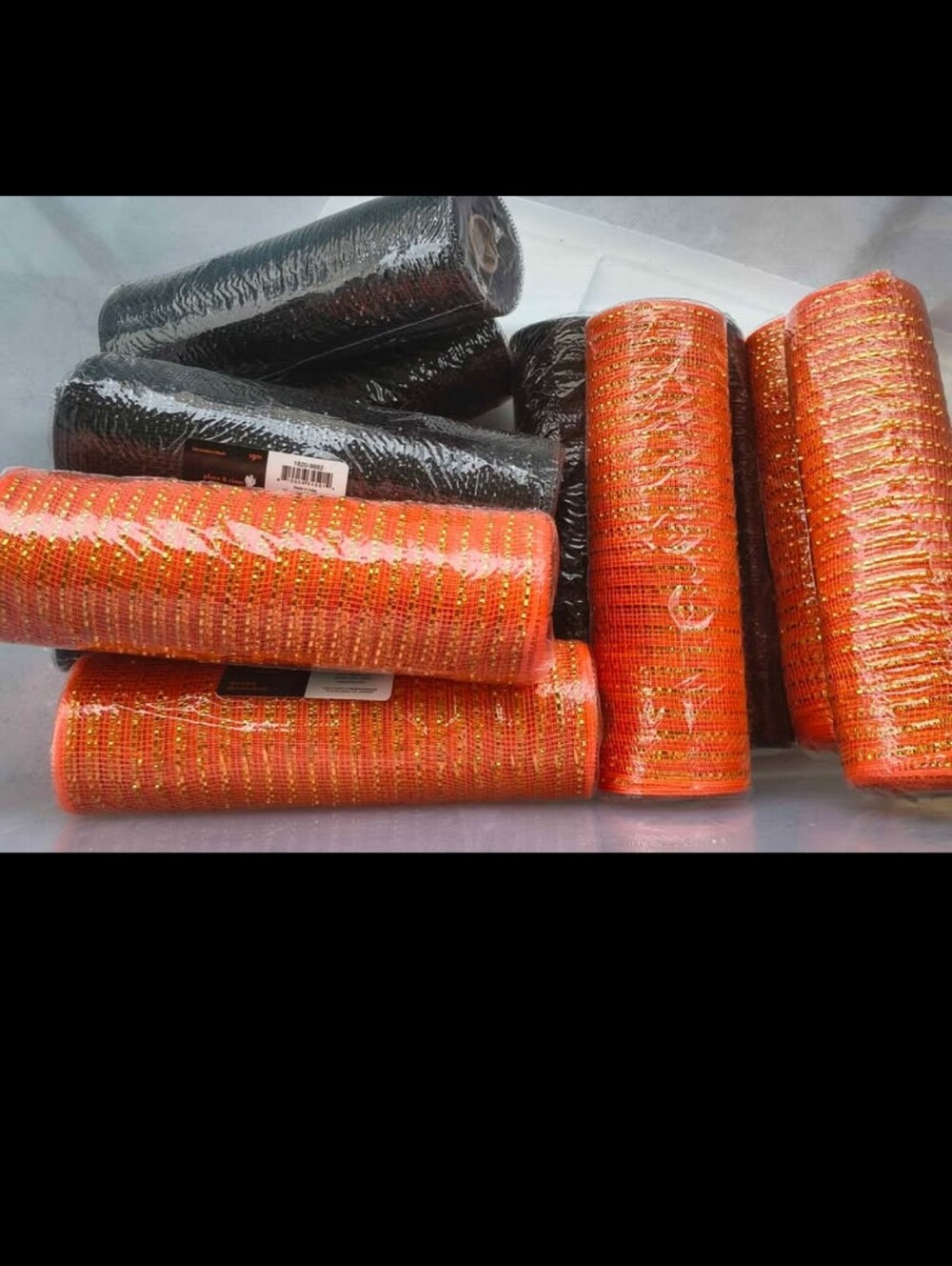 Place & Time Decorative Mesh (Orange Only). Set of 6.